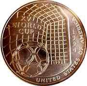 5000 Shillings World Cup, Uganda, 1992 reverse image