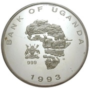 10 000 Shillings Rhinoceros; large type obverse image