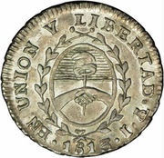½ Real Provincias del Rio de la Plata reverse image