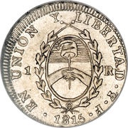 1 Real Provincias del Rio de la Plata reverse image