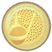 ¼ Sovereign - Elizabeth II Sapphire Coronation Jubilee reverse image