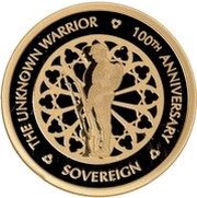 1 Sovereign - Elizabeth II Unknown Warrior, United Kingdom, 2020 reverse image