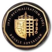 2 Sovereigns - Elizabeth II Decimal anniversary, United Kingdom, 2021 reverse image