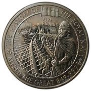5 Pounds - Elizabeth II Alfred the Great reverse image