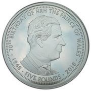 5 Pounds - Elizabeth II Prince Charles, United Kingdom, 2018 reverse image