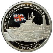 5 Pounds - Elizabeth II RNLI; Roy Barker I; Silver Proof, United Kingdom, 2021 reverse image