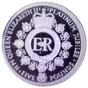 5 Pounds - Elizabeth II Platinum Jubilee reverse image