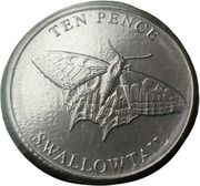 10 Pence - Elizabeth II Swallowtail, United Kingdom, 2022 reverse image