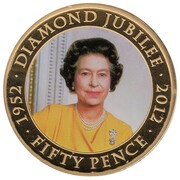 50 Pence - Elizabeth II Diamond Jubilee - photo 1984, United Kingdom, 2012 reverse image