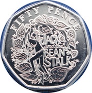 50 Pence - Elizabeth II Jack and the Bean Stalk, United Kingdom, 2019 reverse image