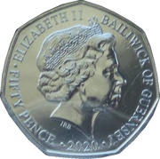 50 Pence - Elizabeth II 75th Anniversary of V.E. Day obverse image