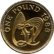 1 Pound - Elizabeth II 3rd portrait reverse image