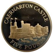 5 Pounds - Elizabeth II Caernarfon Castle, United Kingdom, 1997 reverse image