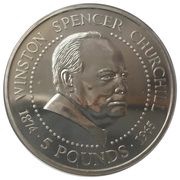 5 Pounds - Elizabeth II Sir Winston Churchill, United Kingdom, 1999 reverse image