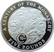 5 Pounds - Elizabeth II 16th Century Monarchs - Silver, United Kingdom, 2004 reverse image