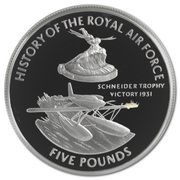 5 Pounds - Elizabeth II Schneiders Trophy Victory; Silver Proof, United Kingdom, 2008 reverse image