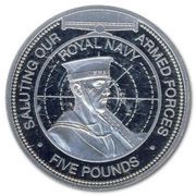 5 Pounds - Elizabeth II Royal Navy; Silver Proof, United Kingdom, 2012 reverse image