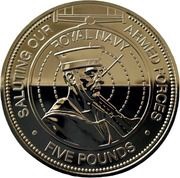 5 Pounds - Elizabeth II Royal Navy, United Kingdom, 2012 reverse image