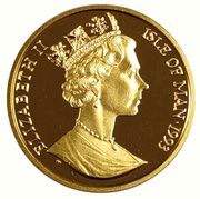 1 Crown - Elizabeth II Maine Coon Cat; Gold obverse image