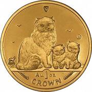 1 Crown - Elizabeth II Himalayan Cat; Gold Issue, United Kingdom, 2005 reverse image