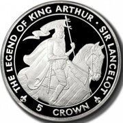 5 Crown - Elizabeth II Sir Lancelot, United Kingdom, 1996 reverse image