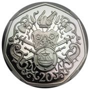 20 Pence - Elizabeth II 2nd portrait, United Kingdom, 1982-1983 reverse image