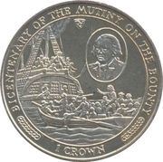 1 Crown - Elizabeth II Mutiny on the Bounty, United Kingdom, 1989 reverse image