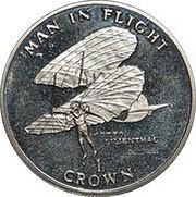 1 Crown - Elizabeth II Otto Lilienthal, United Kingdom, 1994 reverse image