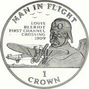 1 Crown - Elizabeth II Louis Bleriot, Silver Proof, United Kingdom, 1994 reverse image
