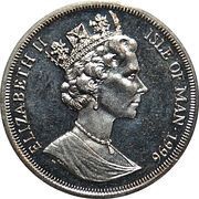 1 Crown - Elizabeth II European Football Championship Spain France obverse image