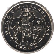 1 Crown - Elizabeth II World Cup - France, United Kingdom, 1998 reverse image