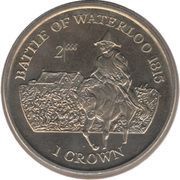 1 Crown - Elizabeth II Battle of Waterloo 1815, United Kingdom, 1999 reverse image