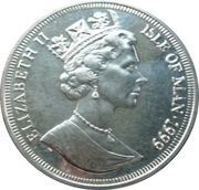 1 Crown - Elizabeth II Two players passing/receiving ball obverse image
