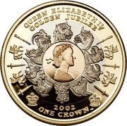 1 Crown - Elizabeth II Golden Jubilee reverse image