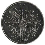 1 Crown - Elizabeth II Vancouver Olympic - Snow Sports, United Kingdom, 2009-2010 reverse image