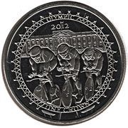 1 Crown - Elizabeth II London Olympics 2012 - Cycling, United Kingdom, 2009-2011 reverse image