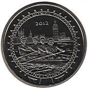 1 Crown - Elizabeth II London Olympics 2012 - Rowing, United Kingdom, 2009-2011 reverse image