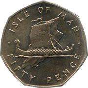 50 Pence - Elizabeth II 2nd portrait, United Kingdom, 1976-1979 reverse image