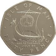 50 Pence - Elizabeth II Odin's Raven, United Kingdom, 1980 reverse image