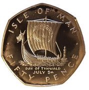 50 Pence - Elizabeth II Odin's Raven, United Kingdom, 1980 reverse image