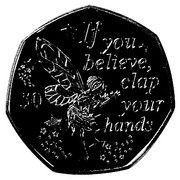 50 Pence - Elizabeth II Tinkerbell, United Kingdom, 2019 reverse image