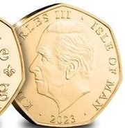 50 Pence - Charles III Anthem - God Save the King; Gold plated obverse image