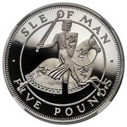 5 Pounds - Elizabeth II Quincentenary of the College of Arms; Platinum Proof, United Kingdom, 1984 reverse image