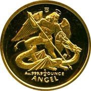 ¼ Angel - Elizabeth II Archangel Michael reverse image
