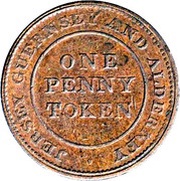 1 Penny Bank Token, United Kingdom, 1813 reverse image