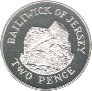 2 Pence - Elizabeth II 2nd portrait; Silver issue, United Kingdom, 1983 reverse image