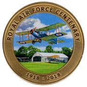 50 Pence - Elizabeth II Royal Air Force Centenary - Bristol Fighter, United Kingdom, 2018 reverse image