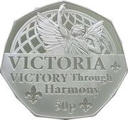50 Pence - Elizabeth II platinum jubilee, United Kingdom, 2022 reverse image