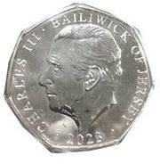 50 Pence - Charles III Royal Residence - Sandringham House; Ag-Au plated obverse image