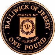 1 Pound - Elizabeth II St. Saviour; Gold Proof, United Kingdom, 1984 reverse image